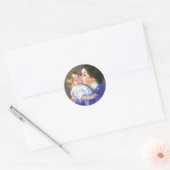 Een kus voor Baby Anne, Mary Cassatt Ronde Sticker (Envelop)