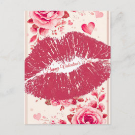 Een kus voor jou op Valentijnsdag Feestdagenkaart