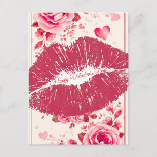 Een kus voor jou op Valentijnsdag Feestdagenkaart