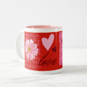 Een kus voor jou tweekleurige koffiemok (Voorkant links)