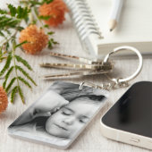 Een kus voor O rechthoekige Sleutelhanger (2 zijka (Voorkant Rechts)