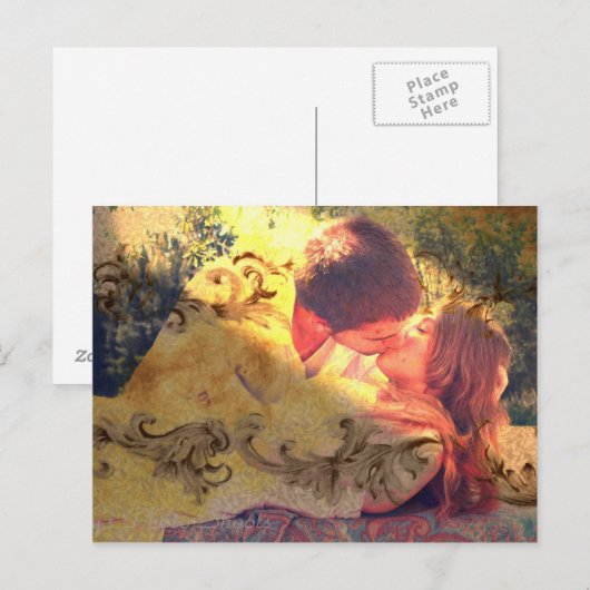 Een kus voor slaapschoonheid briefkaart (Voorkant / Achterkant)