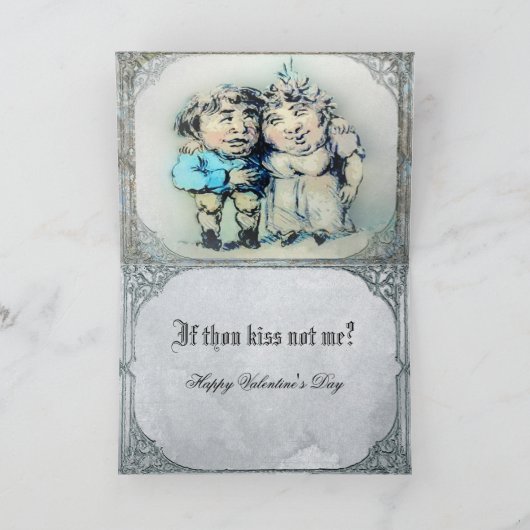 Een  kus waard feestdagen kaart (Binnen)