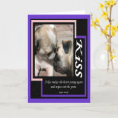 Een kus... Wenskaart Kaart (Gele Bloem)