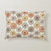 Een kussen met een aangenaam afbeelding bloemen (Achterkant)
