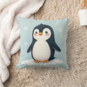 Een kussenkussen met een schattig pinguïn afbeeldi kussen (Deken)