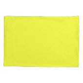 Eén Kussensloop, standaard, neongeel Kussensloop (Achterkant-Links)