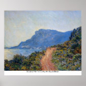 Een kustgebied met een baai van Claude Monet Poster (Voorkant)