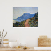 Een kustgebied met een baai van Claude Monet Poster (Keuken)