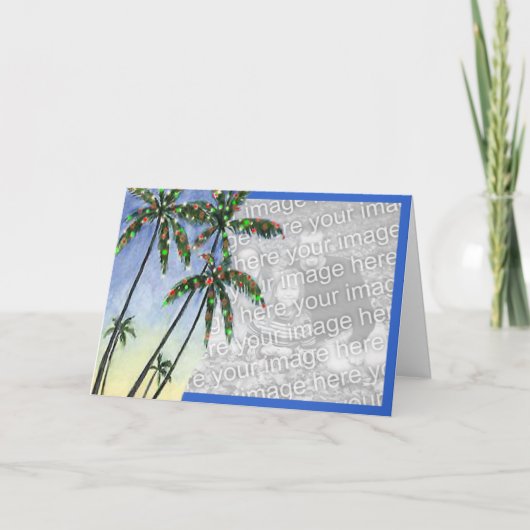 Een kustkerstfeest feestdagen kaart (Voorkant)