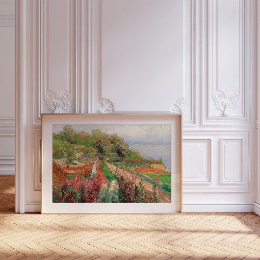 Een kustlandschap | Olga Wisinger-Florian Poster