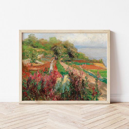 Een kustlandschap | Olga Wisinger-Florian Poster