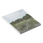 Een kustpad in Blue Spruce Textuur Notitieblok (Schuin)