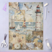 Een Kustserie Ontwerp 71 Tissuepapier (Craft)