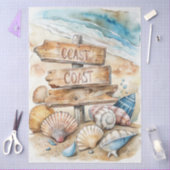 Een Kustserie Ontwerp 82 Tissuepapier (Craft)