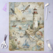 Een Kustserie Ontwerp 85 Tissuepapier (Craft)