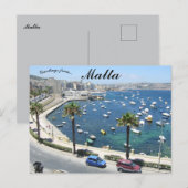 Een kustzicht op Malta Briefkaart (Voorkant / Achterkant)