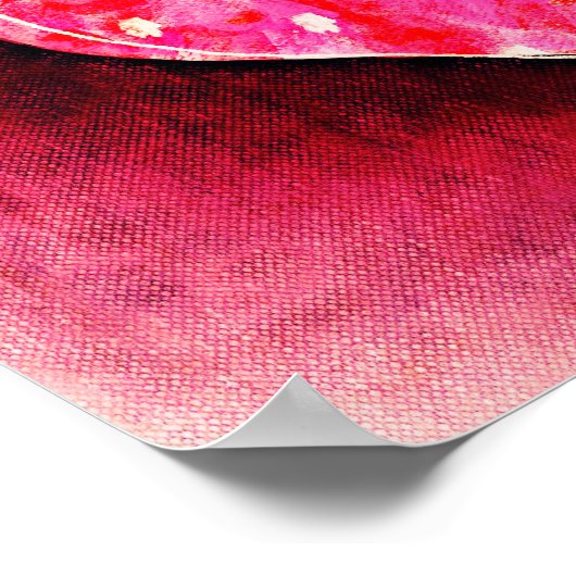 Een Kute Hand tekende Roze Hart op een Grunge Text Poster (Hoek)