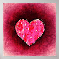 Een Kute Hand tekende Roze Hart op een Grunge Text