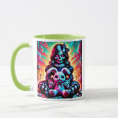 Een kwaadaardige pop en haar favoriete konijn. mok (Links)