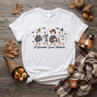 Een Kwakend Goede Herfst Cute Eenden Val T-shirt
