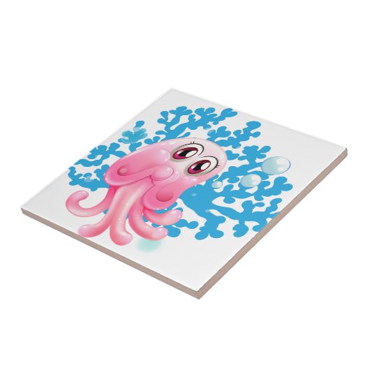 Een kwal tegeltje (Zijkant)