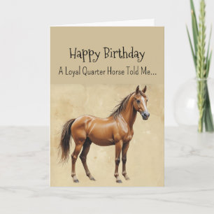 Een kwart paard persoonlijkheid verjaardag kaart