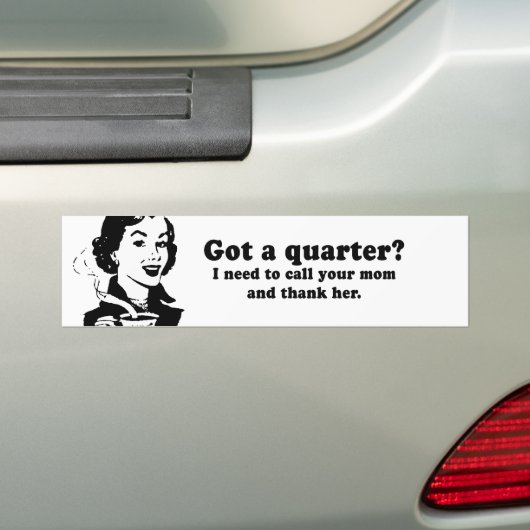 EEN KWARTAAL - IK MOET UW MOMENT BEDANKEN EN NOEME BUMPERSTICKER (Op auto)