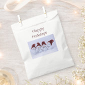 Een kwartet sneeuwpoppen bedankzakje (Geknipt)