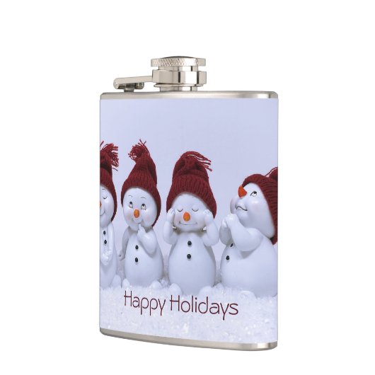 Een kwartet sneeuwpoppen heupfles (Links)