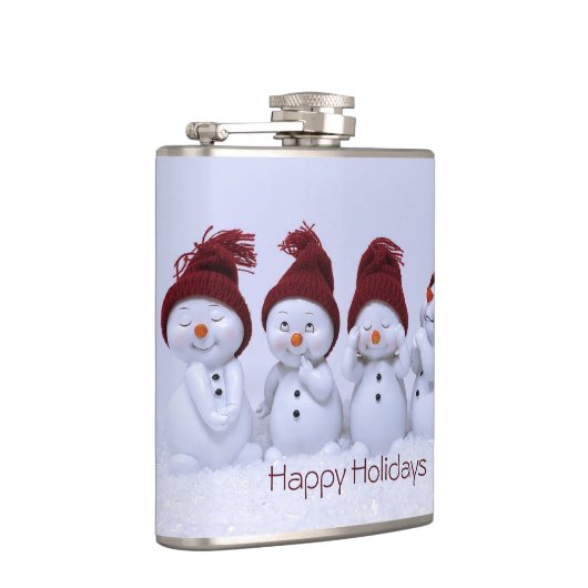 Een kwartet sneeuwpoppen heupfles (Rechts)