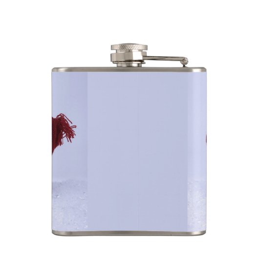 Een kwartet sneeuwpoppen heupfles (Achterkant)