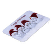 Een kwartet sneeuwpoppen magneet (Linkerzijde)