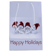 Een kwartet sneeuwpoppen medium cadeauzakje (Voorkant)