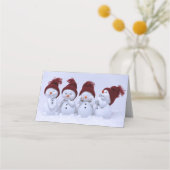 Een kwartet sneeuwpoppen plaatskaartje (Achterkant)