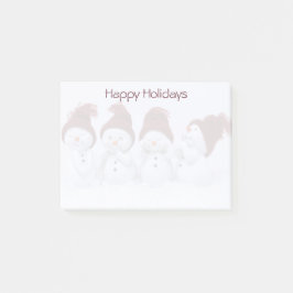 Een kwartet sneeuwpoppen post-it® notes