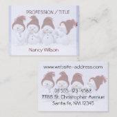 Een kwartet sneeuwpoppen visitekaartje (Voorkant / Achterkant)