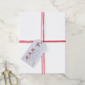 Een kwartet van sneeuwmannen cadeaulabel (Met Touw)