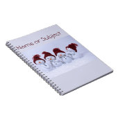 Een kwartet van sneeuwmannen notitieboek (Rechterzijde)