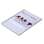 Een kwartet van sneeuwmannen notitieboek (Linkerzijde)