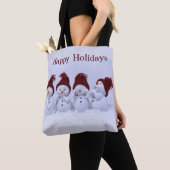 Een kwartet van sneeuwmannen tote bag (Dichtbij)