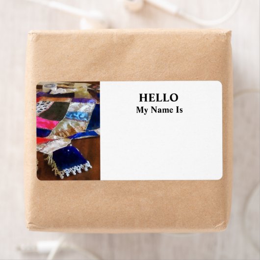 Een kwilt maken etiket (Insitu)