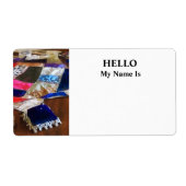 Een kwilt maken etiket (Voorkant)