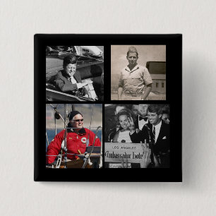 Een laatste afscheid vierkante button 5,1 cm