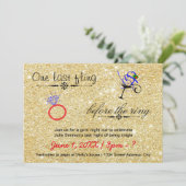 Een laatste avontuurtje / Goud - Uitnodiging voor  (Staand voorkant)