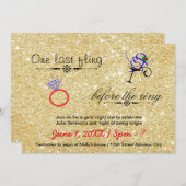 Een laatste avontuurtje / Goud - Uitnodiging voor  (Voorkant / Achterkant)