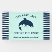 Een laatste cast Viste Bachelor Navy Nautical Spandoek (Horizontaal)