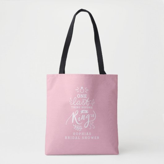 EÉN LAATSTE DING VÓÓR DE RING TOTE BAG (Voorkant)