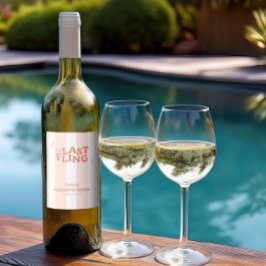 Een laatste Fling Bachelorette Wijn Etiket