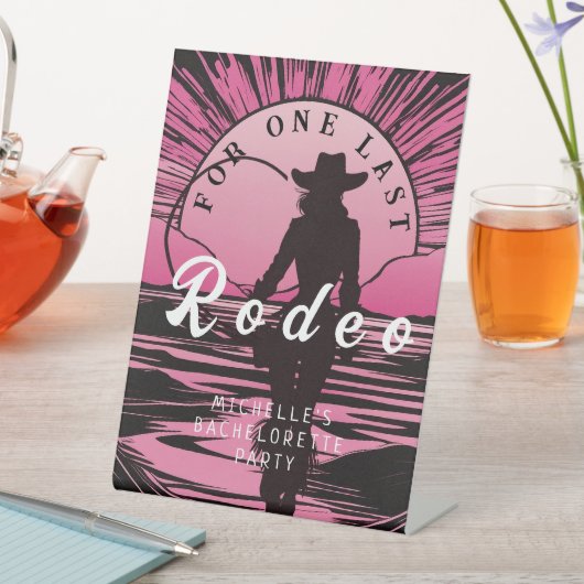 Een laatste Rodeo Bachelorette Reclamebord Met Voetstuk (Insitu)